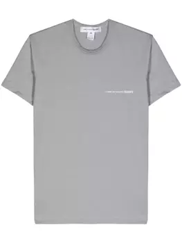 Хлопковая футболка с логотипом Comme Des Garons Рубашка, серый