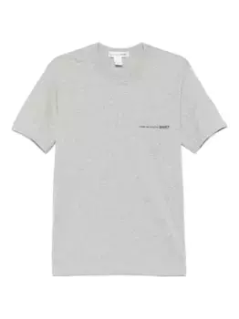 Хлопковая футболка с логотипом Comme Des Garons Shirt, серый