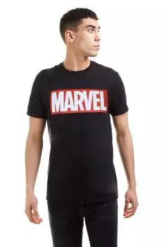 Хлопковая футболка с логотипом Core Marvel, черный