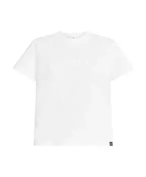 Хлопковая футболка с логотипом Courrges, белый