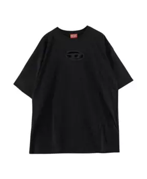 Хлопковая футболка с логотипом Diesel, черный