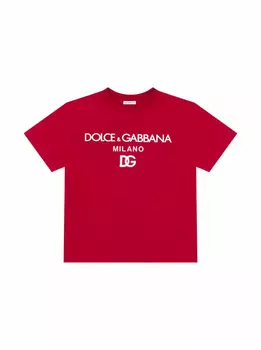 Хлопковая футболка с логотипом Dolce&Gabbana