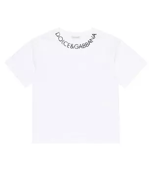 Хлопковая футболка с логотипом Dolce&Gabbana, белый