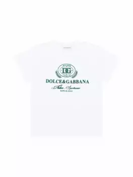 Хлопковая футболка с логотипом Dolce&Gabbana, белый