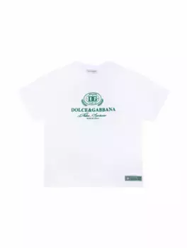 Хлопковая футболка с логотипом Dolce&Gabbana, белый