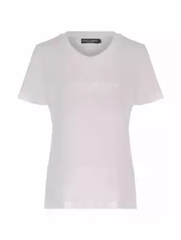 Хлопковая футболка с логотипом Dolce&Gabbana, белый