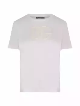 Хлопковая футболка с логотипом Dolce&Gabbana, белый