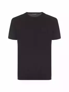 Хлопковая футболка с логотипом Dolce&Gabbana, черный