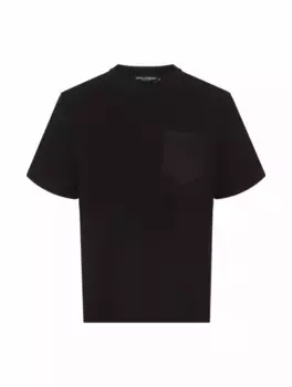 Хлопковая футболка с логотипом Dolce&Gabbana, черный