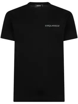 Хлопковая футболка с логотипом DSQUARED2, черный