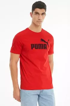 Хлопковая футболка с логотипом Essential Puma, красный