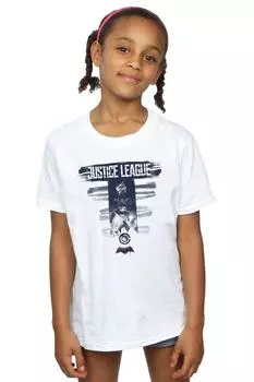 Хлопковая футболка с логотипом фильма «Лига справедливости» DC Comics, белый