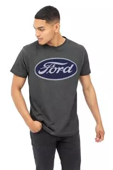 Хлопковая футболка с логотипом Ford, черный