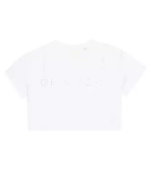 Хлопковая футболка с логотипом Givenchy Kids, белый