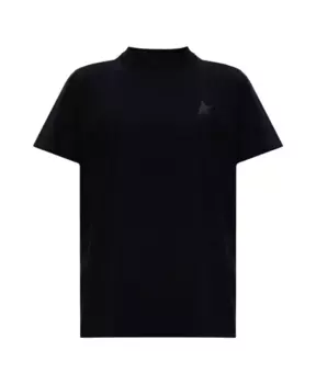 Хлопковая футболка с логотипом Golden Goose, черный