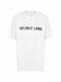 Хлопковая футболка с логотипом Helmut Lang