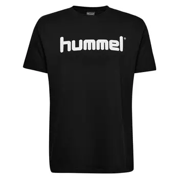 Хлопковая футболка с логотипом Hmlgo S/S Футболка S/S Мужчины HUMMEL, черный