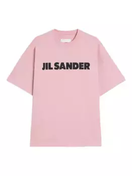 Хлопковая футболка с логотипом JIL SANDER, розовый