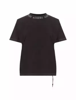 Хлопковая футболка с логотипом Ksubi, серый