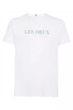 Хлопковая футболка с логотипом Les Deux, белый