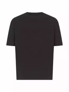Хлопковая футболка с логотипом Maison Margiela, черный
