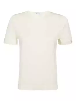 Хлопковая футболка с логотипом MAX MARA, белый