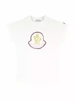 Хлопковая футболка с логотипом Moncler