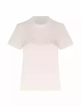 Хлопковая футболка с логотипом Moncler, белый