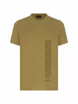 Хлопковая футболка с логотипом Moncler, зелёный