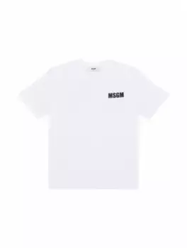 Хлопковая футболка с логотипом MSGM, белый