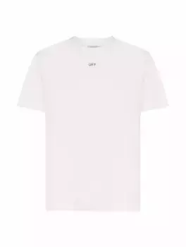 Хлопковая футболка с логотипом Off-White, белый