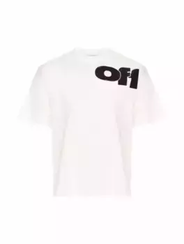Хлопковая футболка с логотипом Off-White, белый