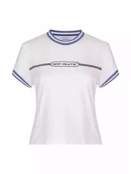 Хлопковая футболка с логотипом Off-White, белый