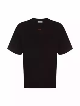 Хлопковая футболка с логотипом Off-White, черный