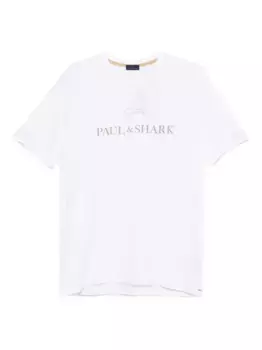 Хлопковая футболка с логотипом Paul & Shark, белый