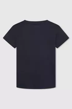 Хлопковая футболка с логотипом Pepe Jeans London, синий