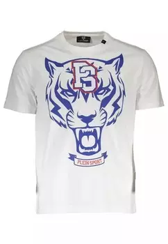 Хлопковая футболка с логотипом Plein Sport, белый