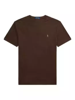 Хлопковая футболка с логотипом POLO RALPH LAUREN, коричневый