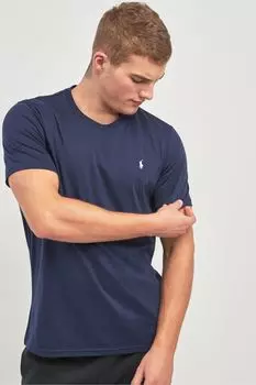 Хлопковая футболка с логотипом Polo Ralph Lauren, синий