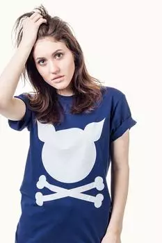 Хлопковая футболка с логотипом Porc, белый