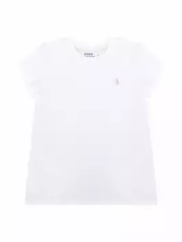 Хлопковая футболка с логотипом Ralph Lauren, белый