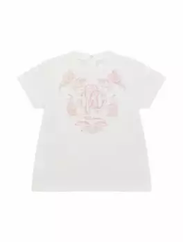 Хлопковая футболка с логотипом Roberto Cavalli, белый