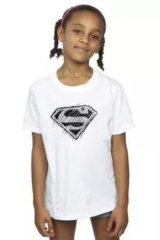 Хлопковая футболка с логотипом Супермена DC Comics, белый