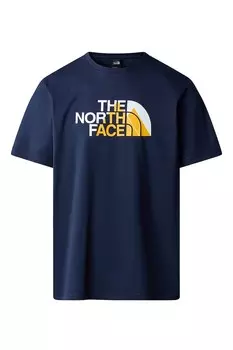Хлопковая футболка с логотипом The North Face, синий