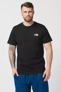 Хлопковая футболка с логотипом The North Face, черный