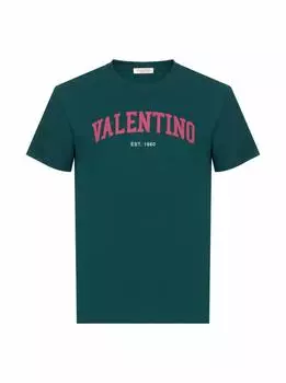 Хлопковая футболка с логотипом Valentino