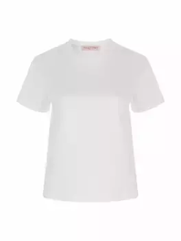 Хлопковая футболка с логотипом Valentino Garavani, белый