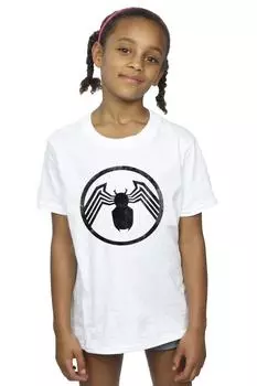 Хлопковая футболка с логотипом Venom Marvel, белый