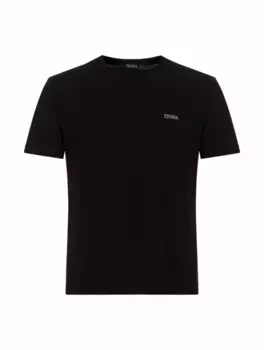Хлопковая футболка с логотипом Zegna, черный