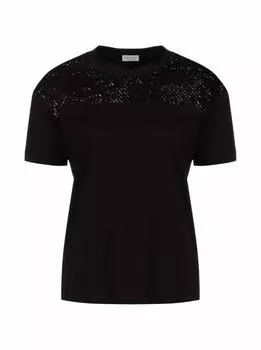 Хлопковая футболка с люрексом Brunello Cucinelli